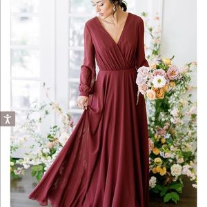 Revelry: Juliet chiffon size 14 antique blush